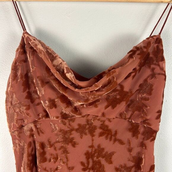 JENNY YOO Rory Velvet Cowl Neck Dress Gown - Size 2 - Picture 8 of 11